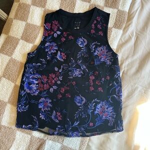 Floral Black Sleeveless Top